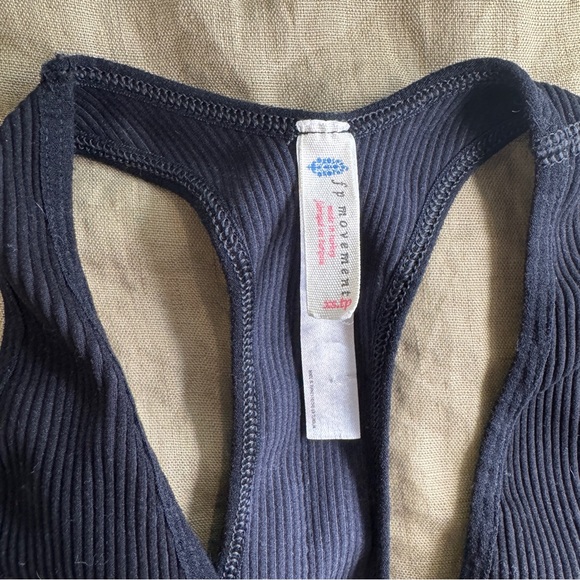 Free People Movement Free Throw Ribbed Crop Top XS Black - Picture 3 of 5